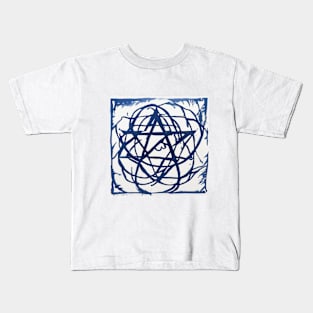 Pentagram Blue Shadow Silhouette Anime Style Collection No. 272 Kids T-Shirt